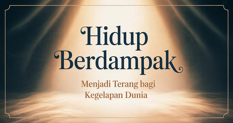 Hidup Berdampak Menjadi Terang Bagi Kegelapan Dunia